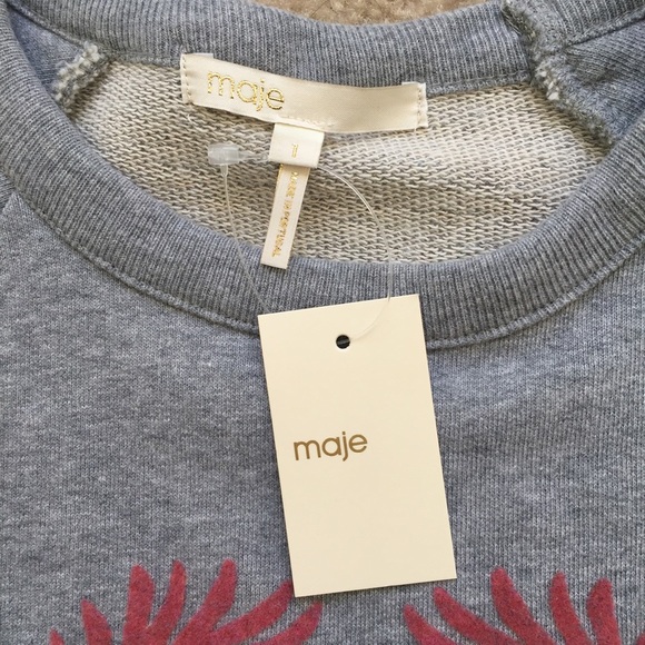 Maje traffic graphic sweatshirt xs/s - Picture 5 of 7